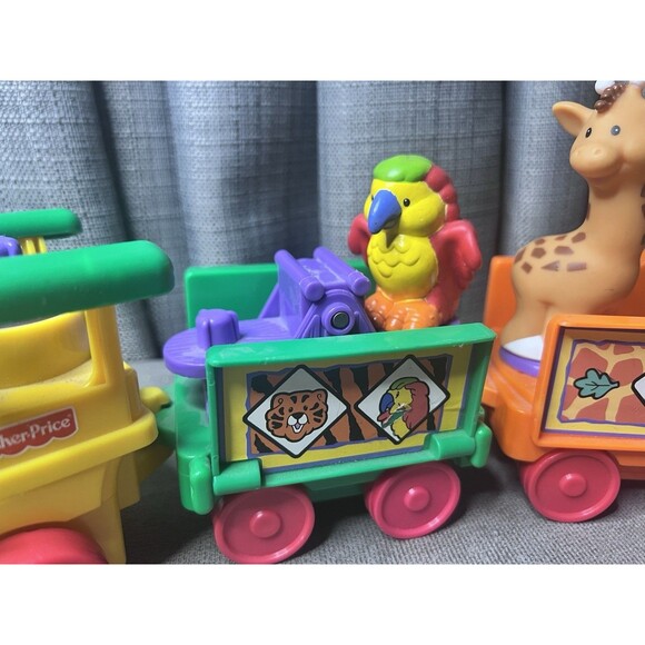 Fisher Price Little People Zoo Safari Train Music Sounds 5 Animals Lot Toy - Picture 5 of 12